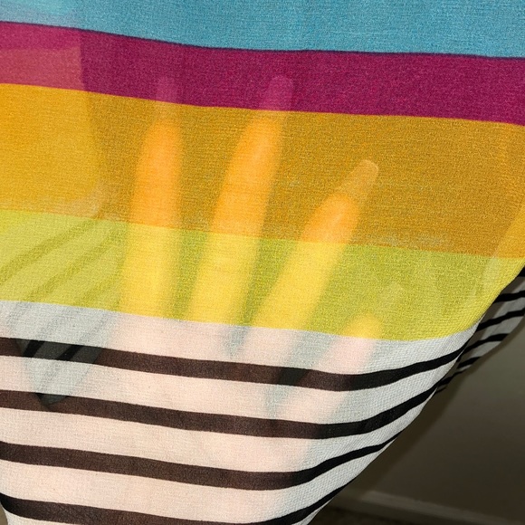 Sheer multicolored striped Tank Medium - Picture 7 of 8